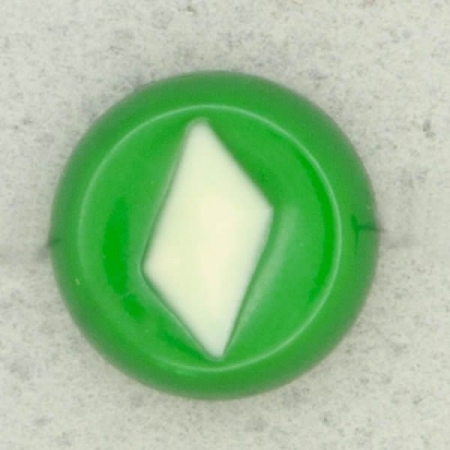 Ref002572 Botón Redondo en colores verde y blanco