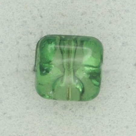 Ref002577 Botón Cuadrado en colores verde y transparente