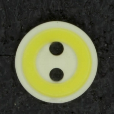 Ref002839 Botón Redondo en colores amarillo y blanco