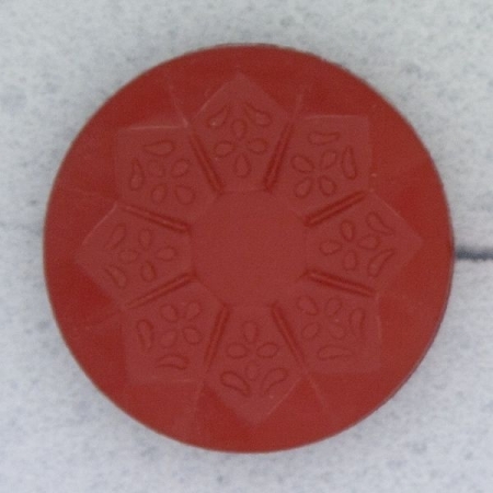 Ref000281 Botón Redondo en colores rojo y  burdeos