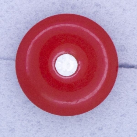 Ref000287 Botón Redondo en colores rojo y  plata