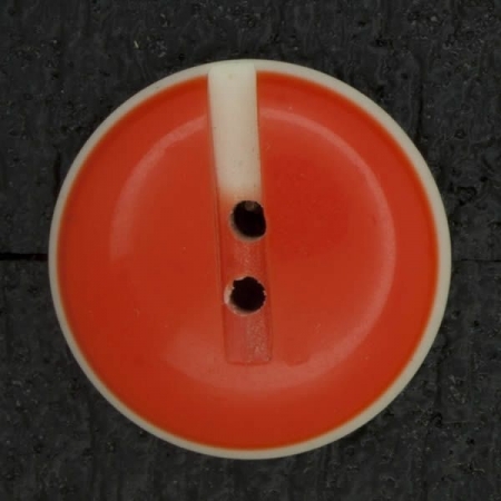 Ref002947 Botón Redondo en colores naranja y blanco