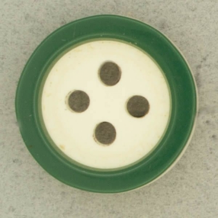 Ref003091 Botón Redondo en colores verde y  blanco
