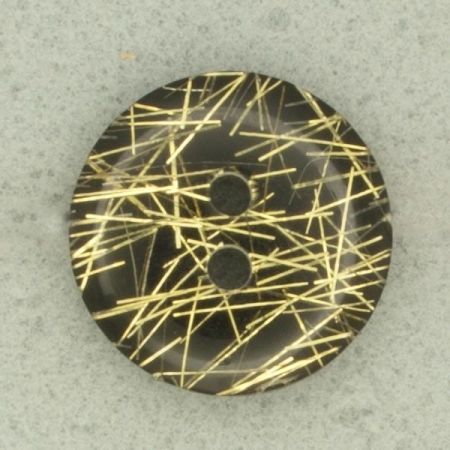 Ref003122 Botón  en colores negro y  dorado
